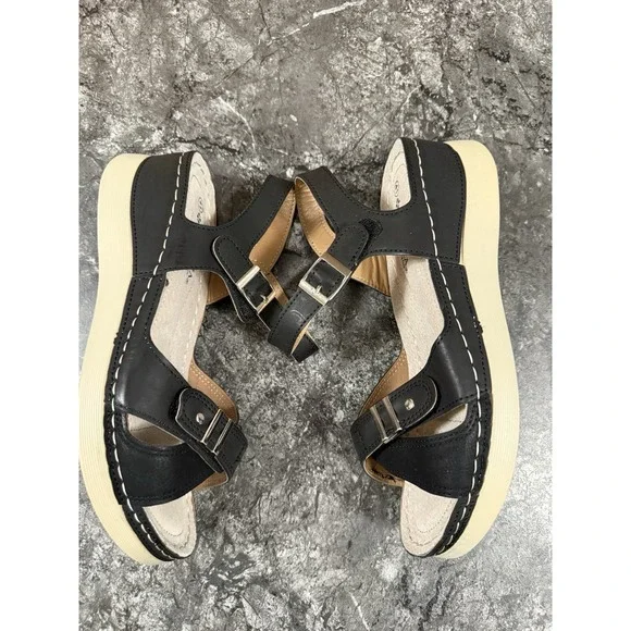 Patrizia By Spring Step Womens Cirielle Wedge Sandal‎ Comfort Walk Black 41/10 - Picture 4 of 12